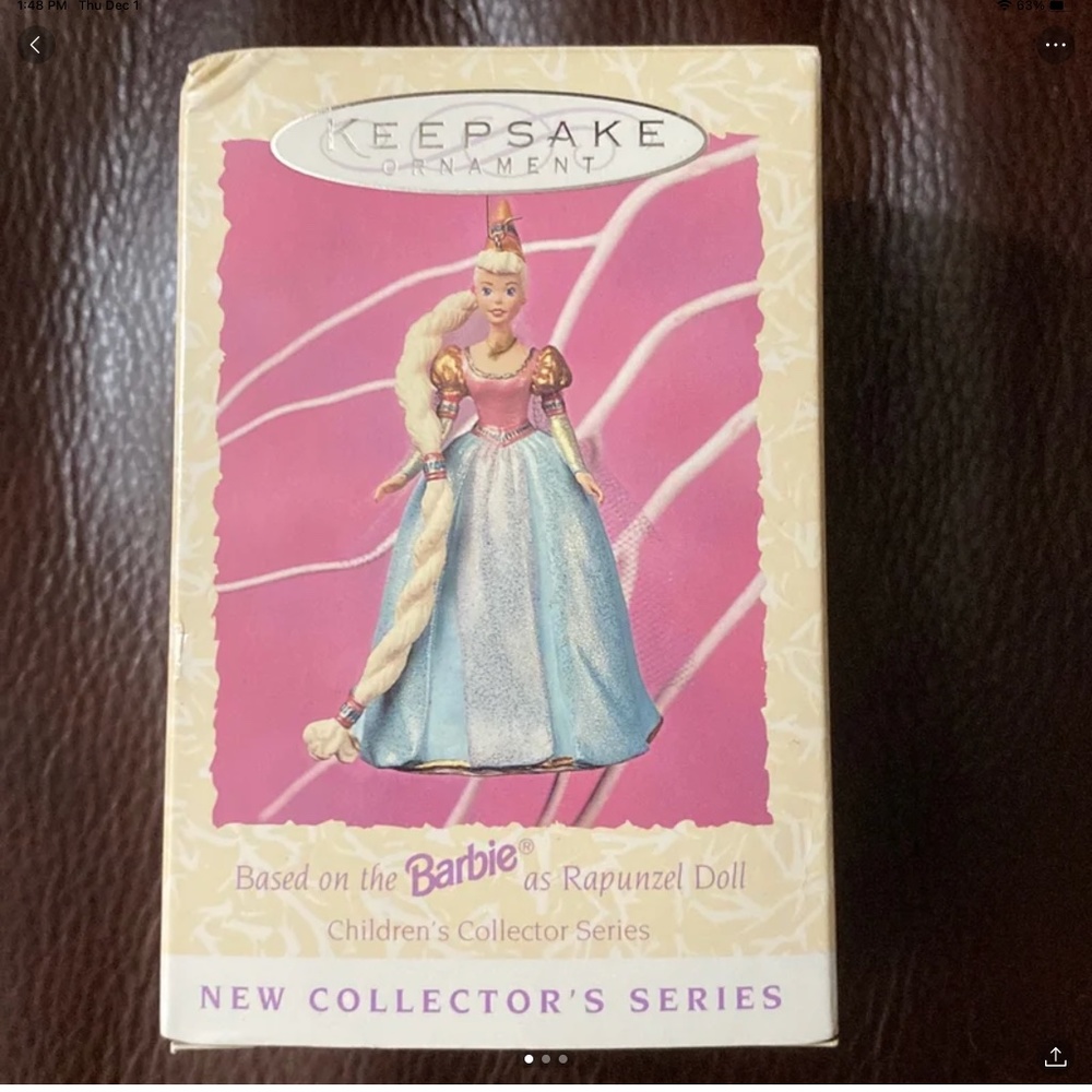 Hallmark Keepsake Barbie as Rapunzel Ornament